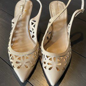 Kate Spade size 7 patten kitten heel